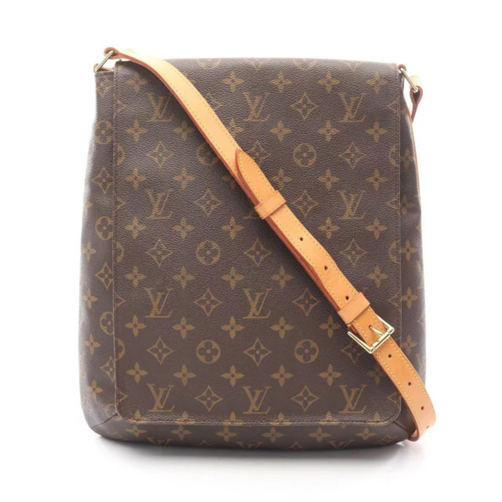 Louis Vuitton Musette Shoulder Bag Canvas Leather Monogram Brown